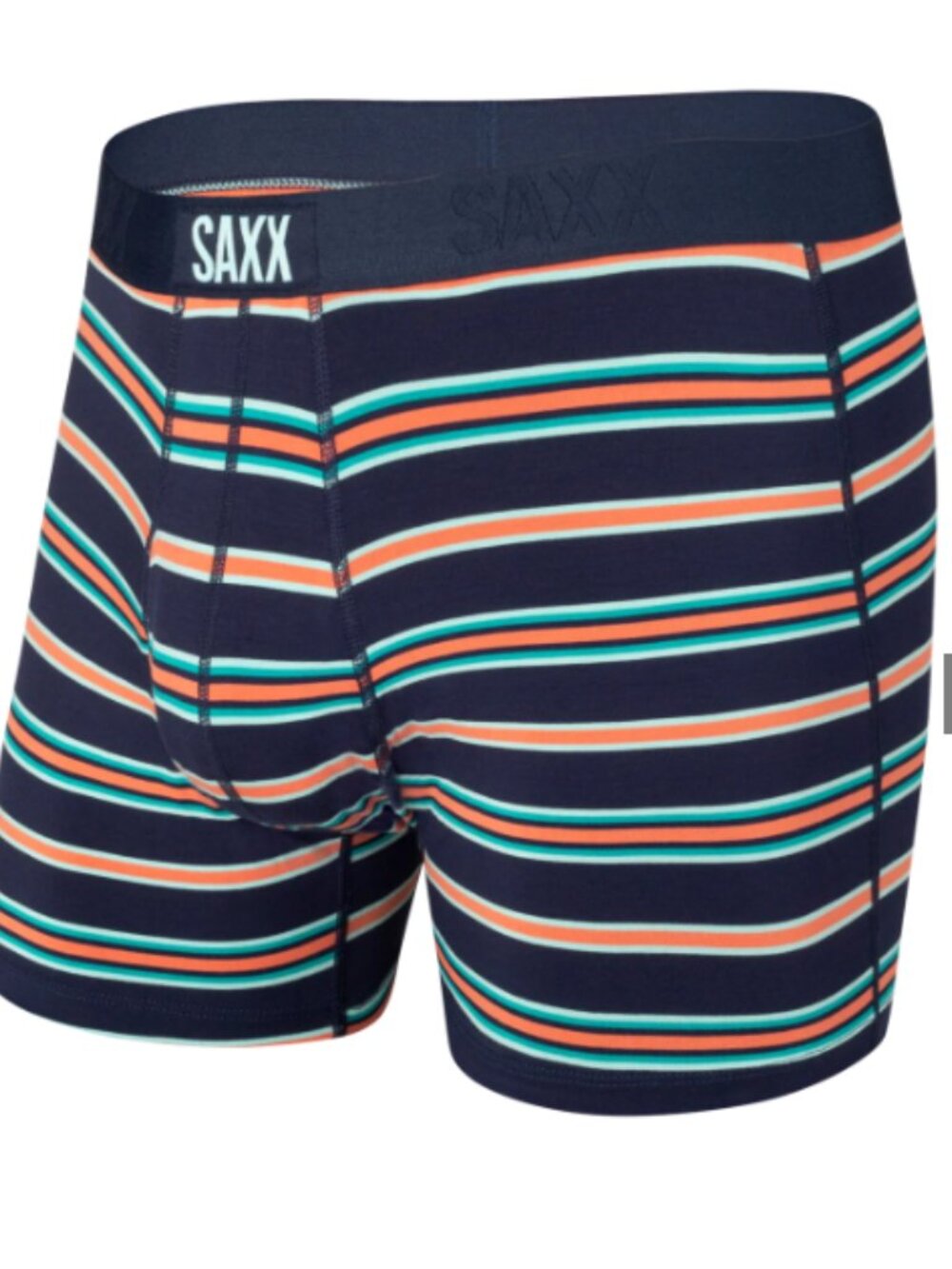 SAXX ULTRA Boxer Briefs with Fly “Navy Vista Stripe"